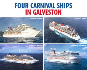 The Carnival ships fromGalveston